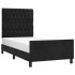 Estructura de cama sin colchón terciopelo negro 90x190