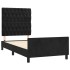 Estructura de cama sin colchón terciopelo negro 90x190