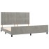 Estructura de cama sin colchón terciopelo gris claro 200x200
