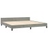 Estructura de cama sin colchón terciopelo gris claro 200x200