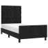 Estructura de cama sin colchón terciopelo negro 80x200