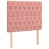 Estructura de cama sin colchón terciopelo rosa 100x200