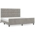 Estructura de cama sin colchón terciopelo gris claro 160x200