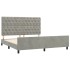 Estructura de cama sin colchón terciopelo gris claro 160x200