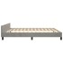Estructura de cama sin colchón terciopelo gris claro 160x200