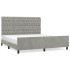 Estructura de cama con cabecero terciopelo gris claro