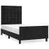Estructura de cama sin colchón terciopelo negro 80x200