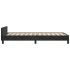 Estructura de cama sin colchón terciopelo negro 80x200