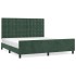 Estructura cama con cabecero terciopelo verde oscuro 180x200