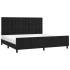 Estructura cama sin colchón terciopelo negro 200x200
