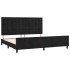 Estructura cama sin colchón terciopelo negro 200x200