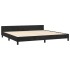 Estructura cama sin colchón terciopelo negro 200x200