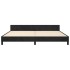 Estructura cama sin colchón terciopelo negro 200x200