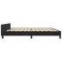Estructura cama sin colchón terciopelo negro 200x200