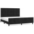 Estructura de cama sin colchón terciopelo negro 160x200