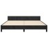 Estructura de cama sin colchón terciopelo negro 160x200