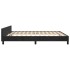 Estructura de cama sin colchón terciopelo negro 160x200