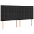 Estructura de cama sin colchón terciopelo negro 160x200