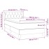 Cama box spring con colchón tela color crema 80x200