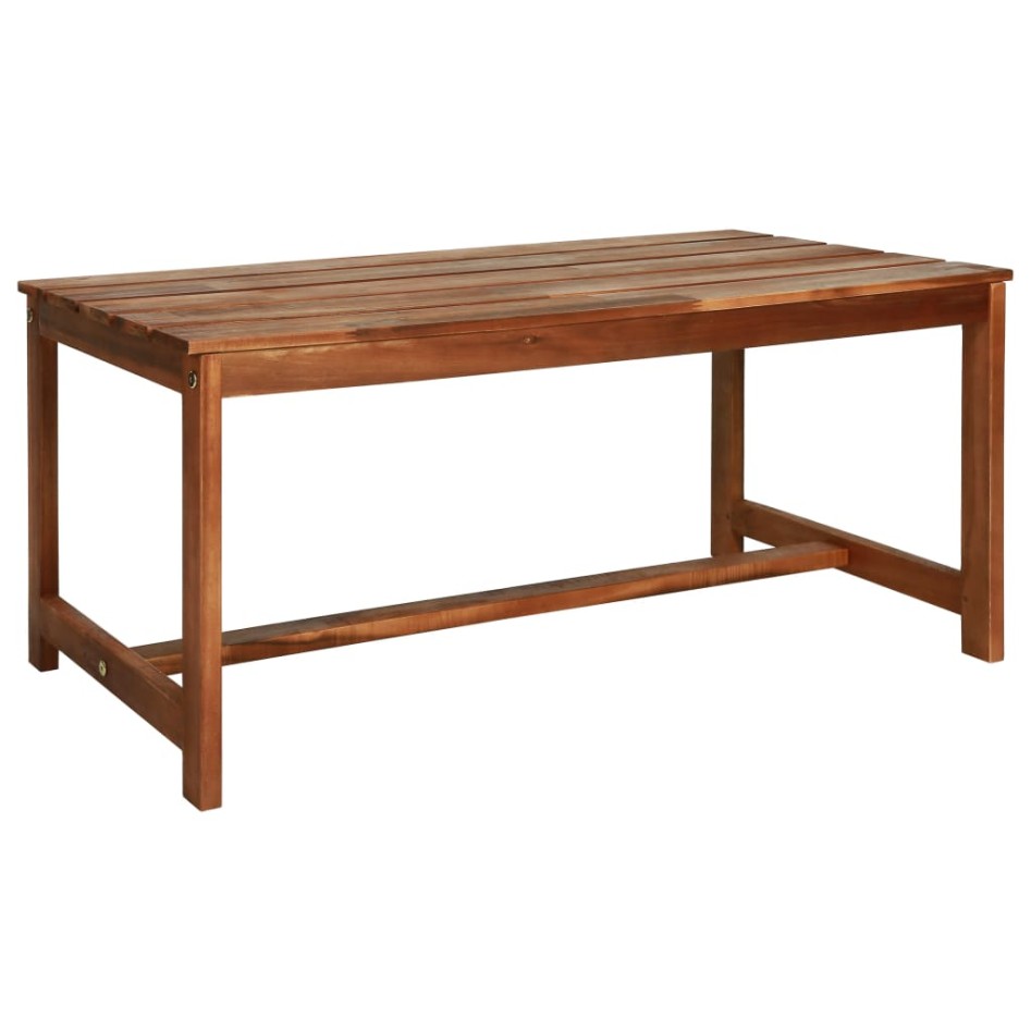 Set de muebles de jardín 4 piezas madera maciza de