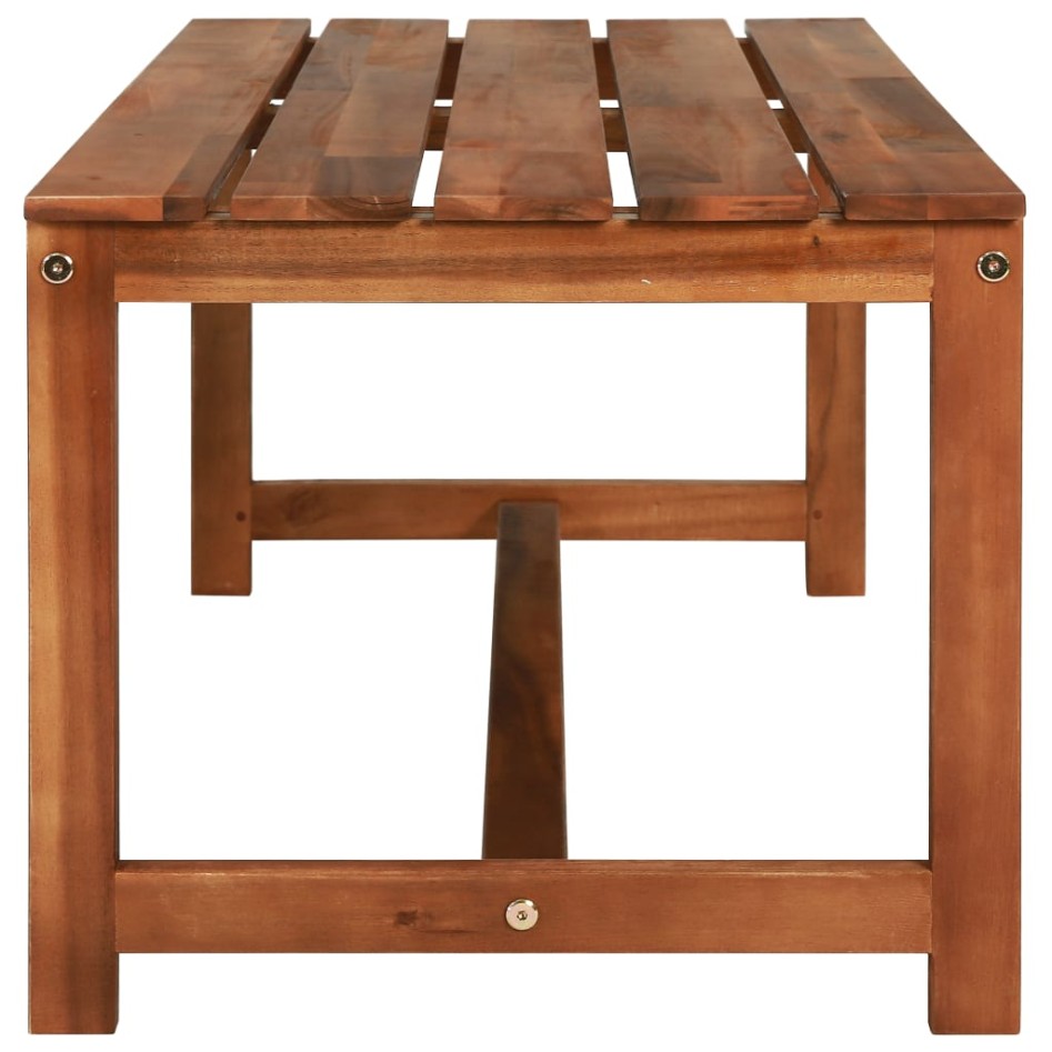 Set de muebles de jardín 4 piezas madera maciza de