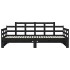 Sofá cama extraíble madera maciza de pino negro 2x(90x190)