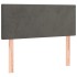 Cama box spring con colchón terciopelo gris oscuro 100x200