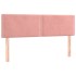 Cama box spring con colchón terciopelo rosa 140x200