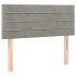Cama box spring con colchón terciopelo gris claro 90x190