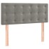 Cama box spring con colchón terciopelo gris claro 90x190