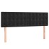Cama box spring con colchón terciopelo negro 140x200