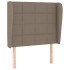 Cama box spring con colchón tela gris taupe 90x190