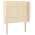 Cama box spring con colchón tela color crema 80x200