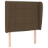 Cama box spring con colchón tela marrón oscuro 90x200