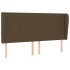 Cama box spring con colchón tela marrón oscuro 160x200