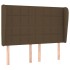 Cama box spring con colchón tela marrón oscuro 140x190