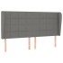 Cama box spring con colchón tela gris oscuro 160x200