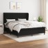Cama box spring con colchón tela negro 160x200