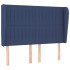 Cama box spring con colchón tela azul 140x190