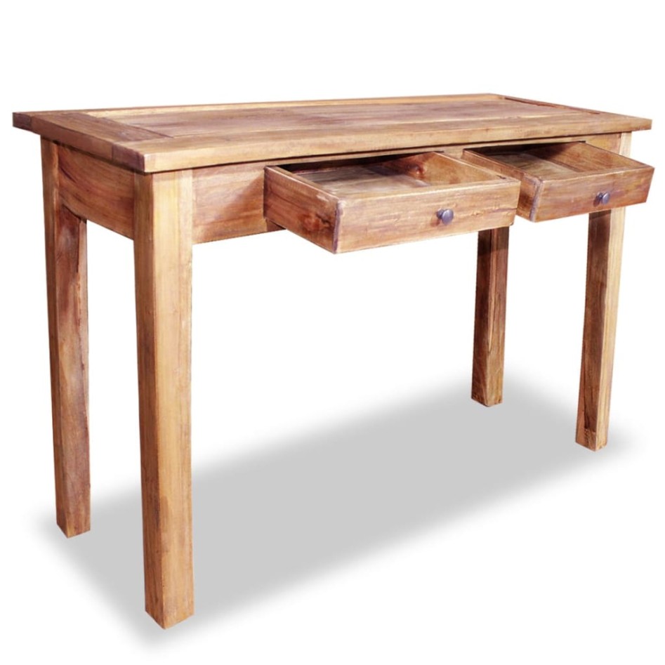 Mesa consola de madera maciza reciclada 123x42x75