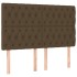 Cama box spring con colchón tela marrón oscuro 140x190