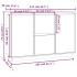 Aparador de madera maciza de pino negro 111x34x75