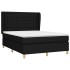 Cama box spring con colchón tela negro 140x200