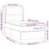 Cama box spring con colchón cuero sintético capuchino 90x190