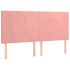 Cama box spring con colchón terciopelo rosa 180x200