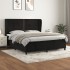 Cama box spring con colchón terciopelo negro 180x200