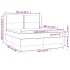 Cama box spring con colchón terciopelo gris claro 160x200