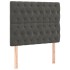 Cama box spring con colchón terciopelo gris oscuro 90x190