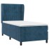 Cama box spring con colchón terciopelo azul oscuro 90x190