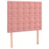 Cama box spring con colchón terciopelo rosa 80x200